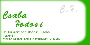 csaba hodosi business card